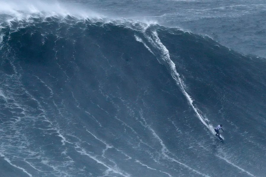 “It felt really terrifying.” Brazilian surfer recalls riding a world-record, 73.5-foot wave in Portugal.
