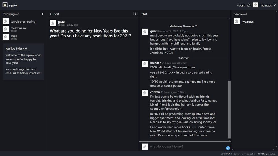 sqwok.im hydar's dark theme
