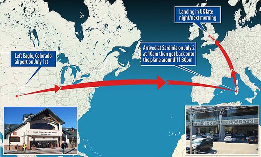 Private jet from Colorado with five Americans on board is DENIED entry to Italy