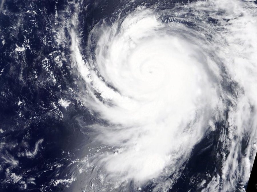 NASA eyes typhoon Haishen's 10 mile-wide eye