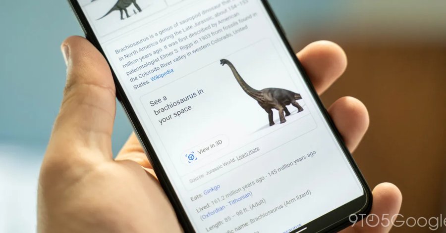 Google’s 3D Animals now include dinosaurs Video