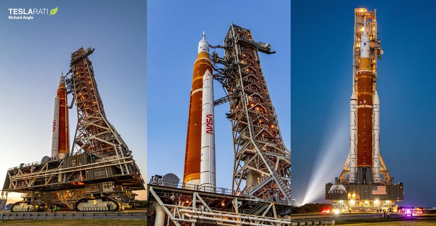 NASA’s SLS Moon rocket rolls out to the launch pad for the first time