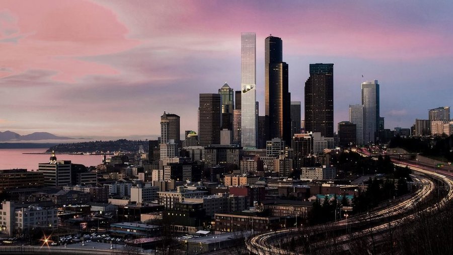 ODA unveils residential tower with curving cutouts for Seattle